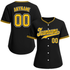 Custom Black Classic Style Yellow Personalized Authentic Baseball Jersey BSBJ01-bd0fad7