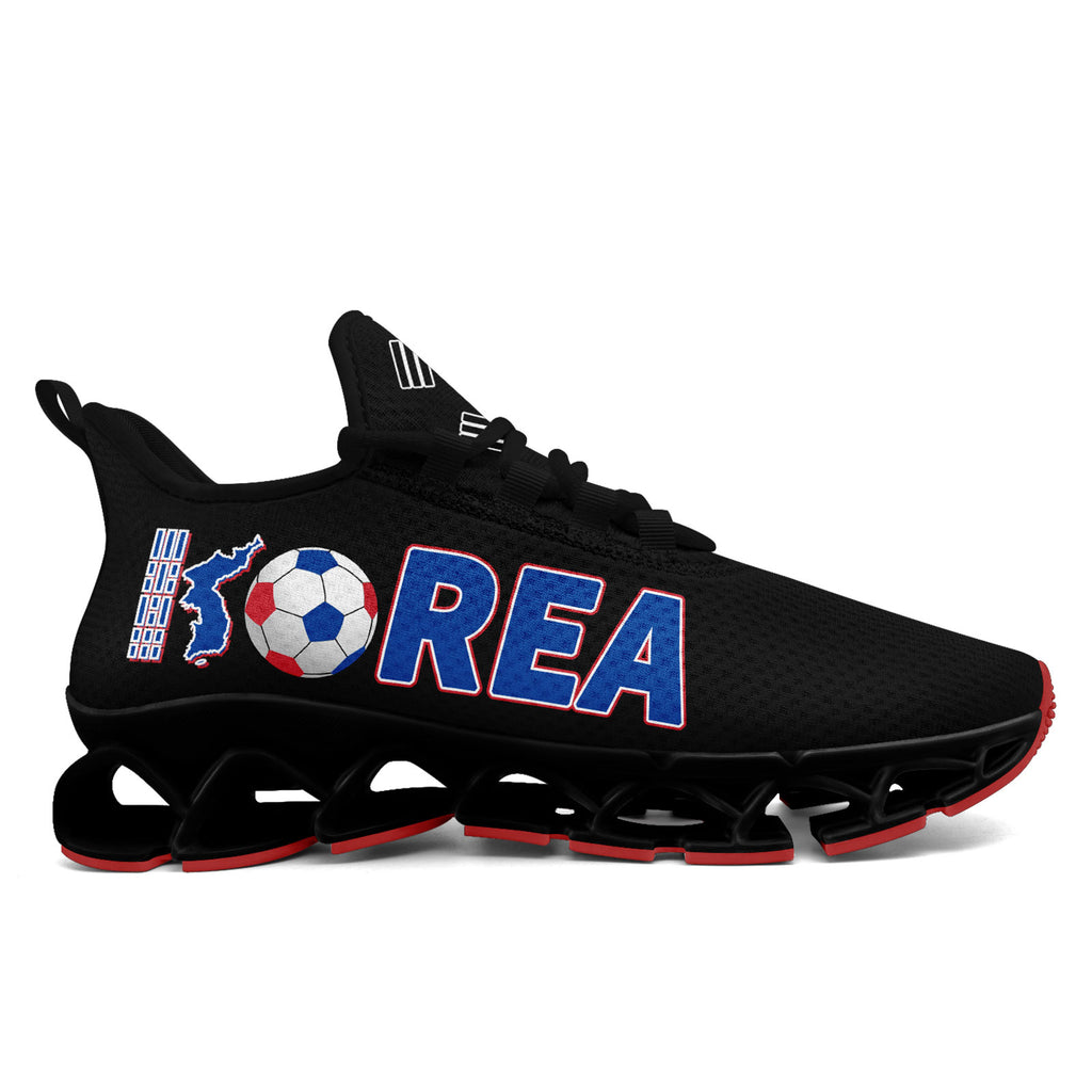 Custom South Korea 2026 World Cup Sneakers DIY Country Flag Running Shoes Lightweight Sport Shoes Gift for Football Fans Personalized Team Name and Logo FN003XD-F009063-2