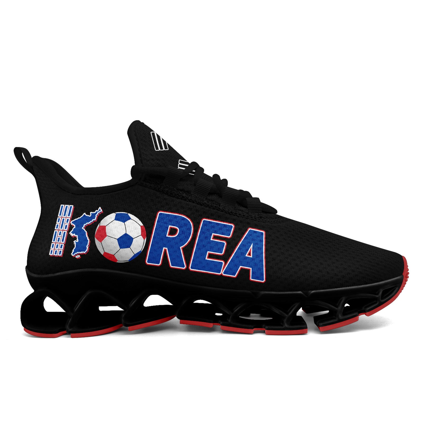 Custom South Korea 2026 World Cup Sneakers DIY Country Flag Running Shoes Lightweight Sport Shoes Gift for Football Fans Personalized Team Name and Logo FN003XD-F009063-2