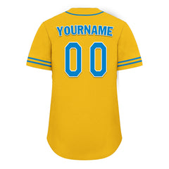 Custom Yellow Classic Style Cyan Personalized Authentic Baseball Jersey UN002-bd0b00d8-9