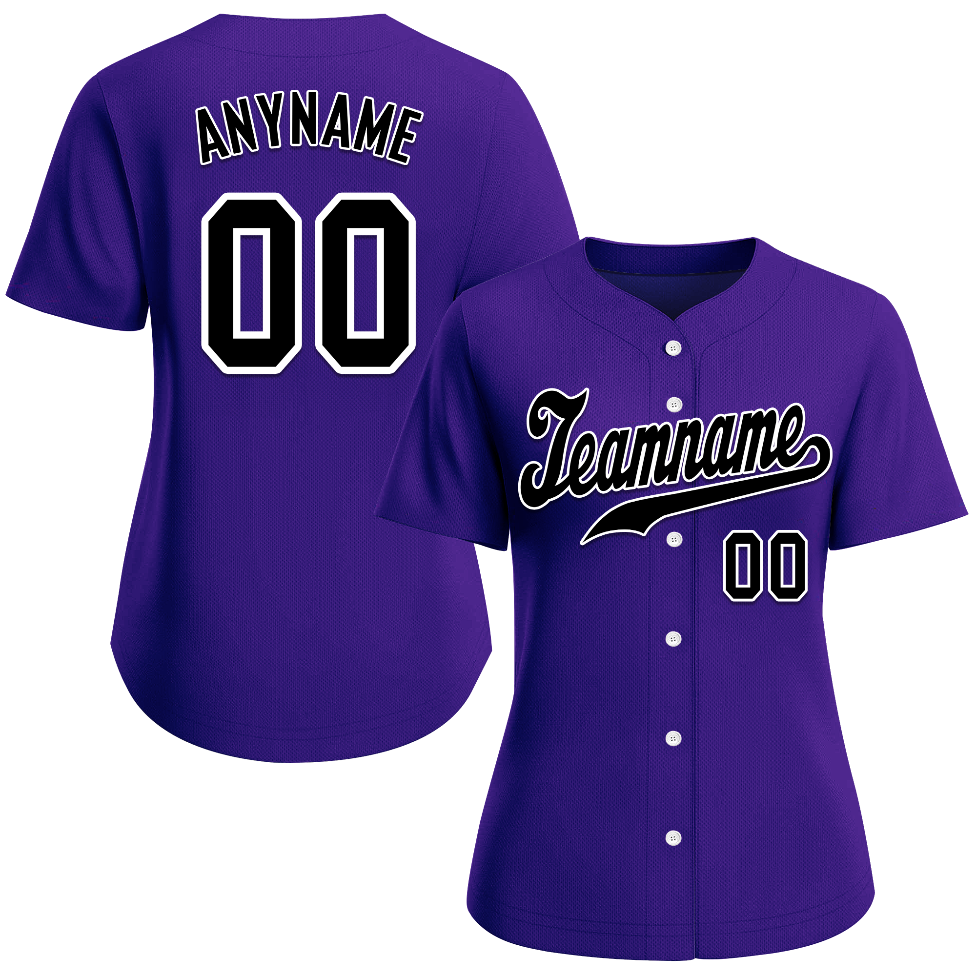 Custom Purple Classic Style Black Personalized Authentic Baseball Jersey BSBJ01-bd0fae9