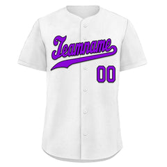 Custom White World Cancer Day Personalized Authentic Baseball Jersey BSBJ01-E06020-8