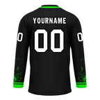 Custom Balck Green Gothic Personalized Hockey Jersey HCKJ01-E0601-01
