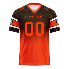 Custom Brown Orange Cleveland Football Jersey and Hat Combo Offer Personalized Combo ZH-D020326-8