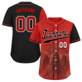 Custom Red Black Skull Fashion Personalized Authentic Baseball Jersey BSBJ01-D017158