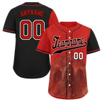 Custom Red Black Skull Fashion Personalized Authentic Baseball Jersey BSBJ01-D017158