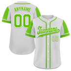 Custom Gray Green Raglan Sleeves Personalized Authentic Baseball Jersey BSBJ01-D017190