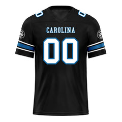 Custom Black Carolina Personalized Authentic Football Jersey FBJ02-D020256-3