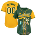 Custom Green Yellow Skull Fashion Personalized Authentic Baseball Jersey BSBJ01-D017154