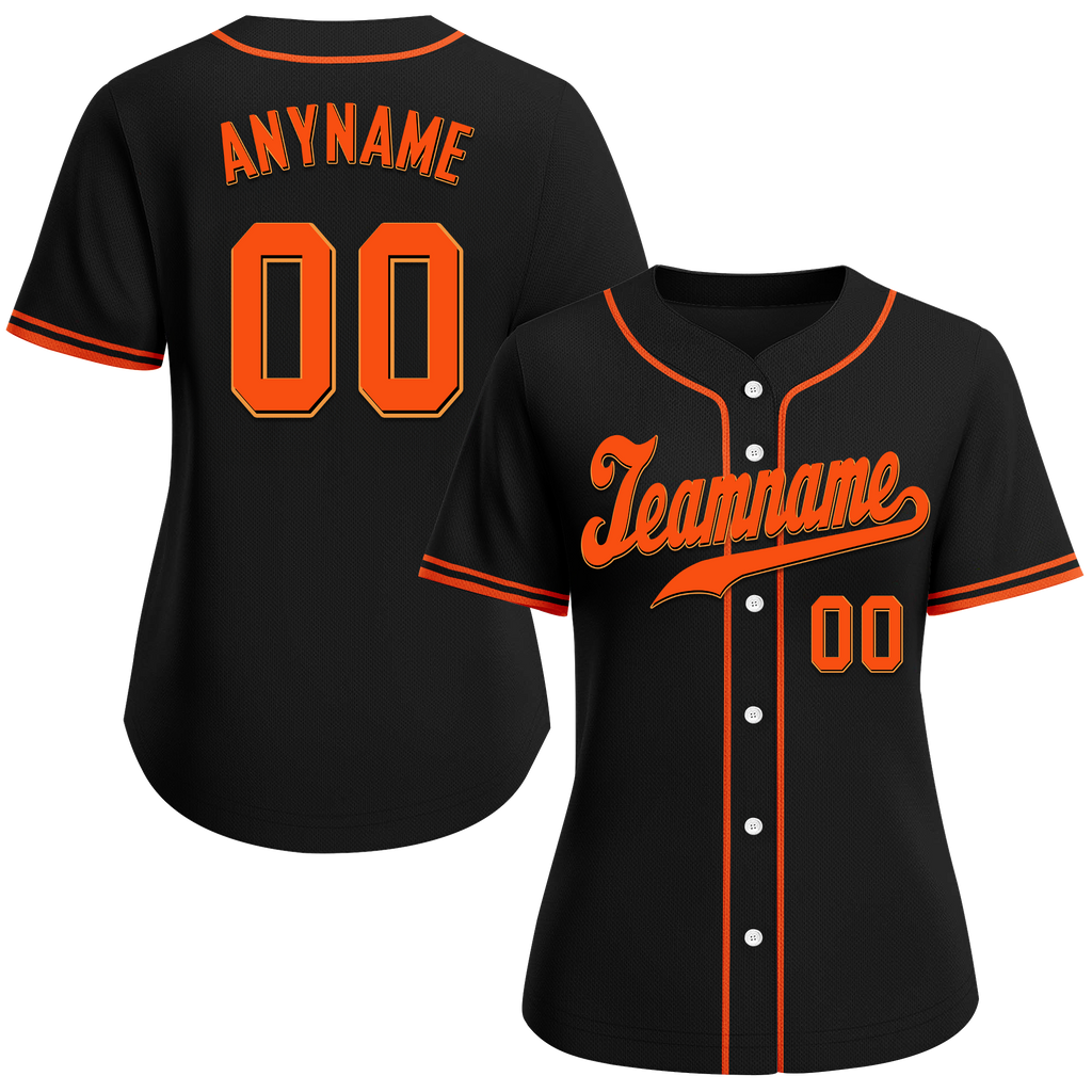 Custom Black Classic Style Orange Personalized Authentic Baseball Jersey BSBJ01-bd0fae7