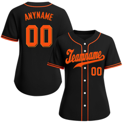 Custom Black Classic Style Orange Personalized Authentic Baseball Jersey BSBJ01-bd0fae7