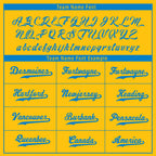 Custom Yellow Blue Los Angeles Jacket and Sports Shoes Combo Offer Personalized Combo ZH-D020294-22