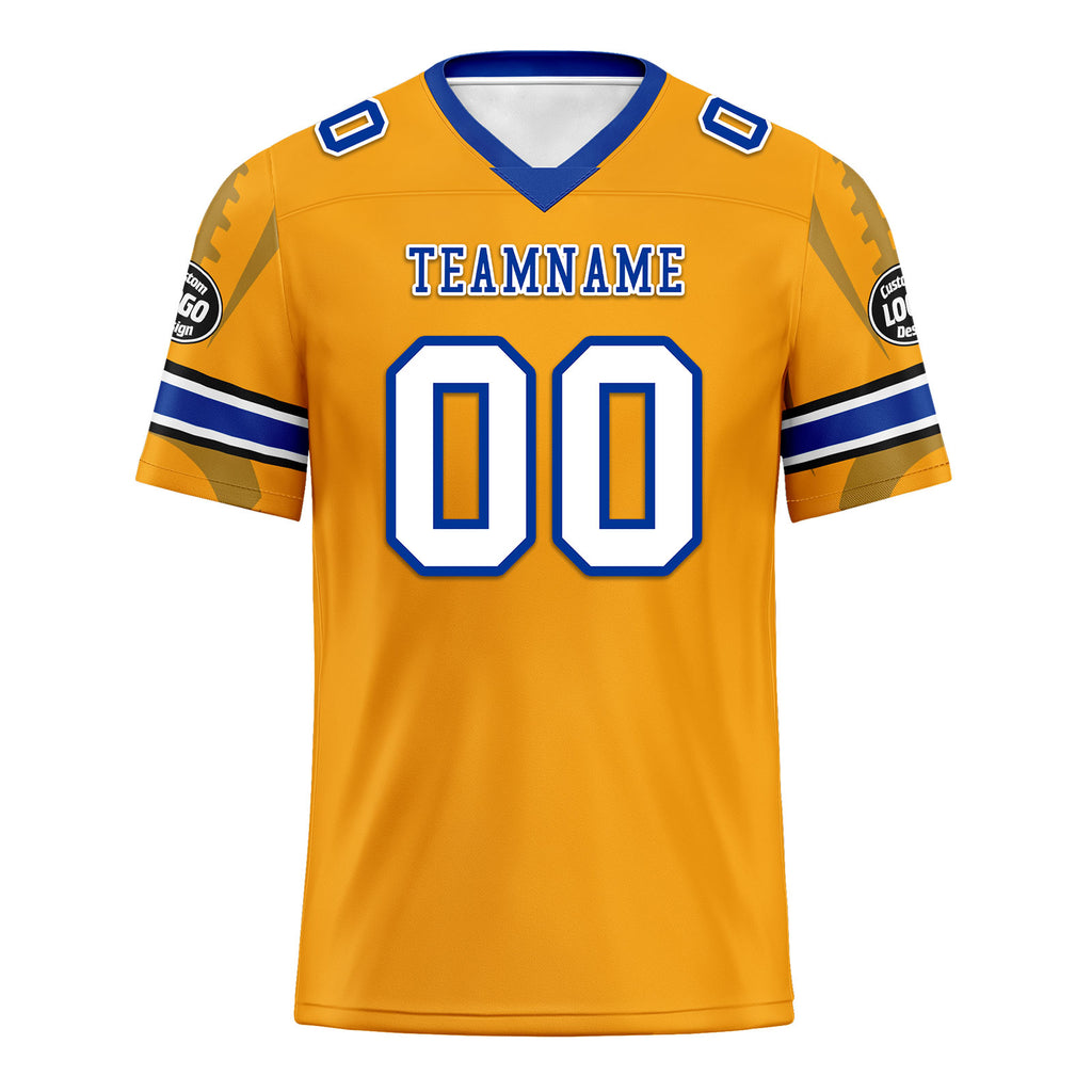 Custom Yellow Los Angeles Personalized Authentic Football Jersey FBJ02-D025033-14