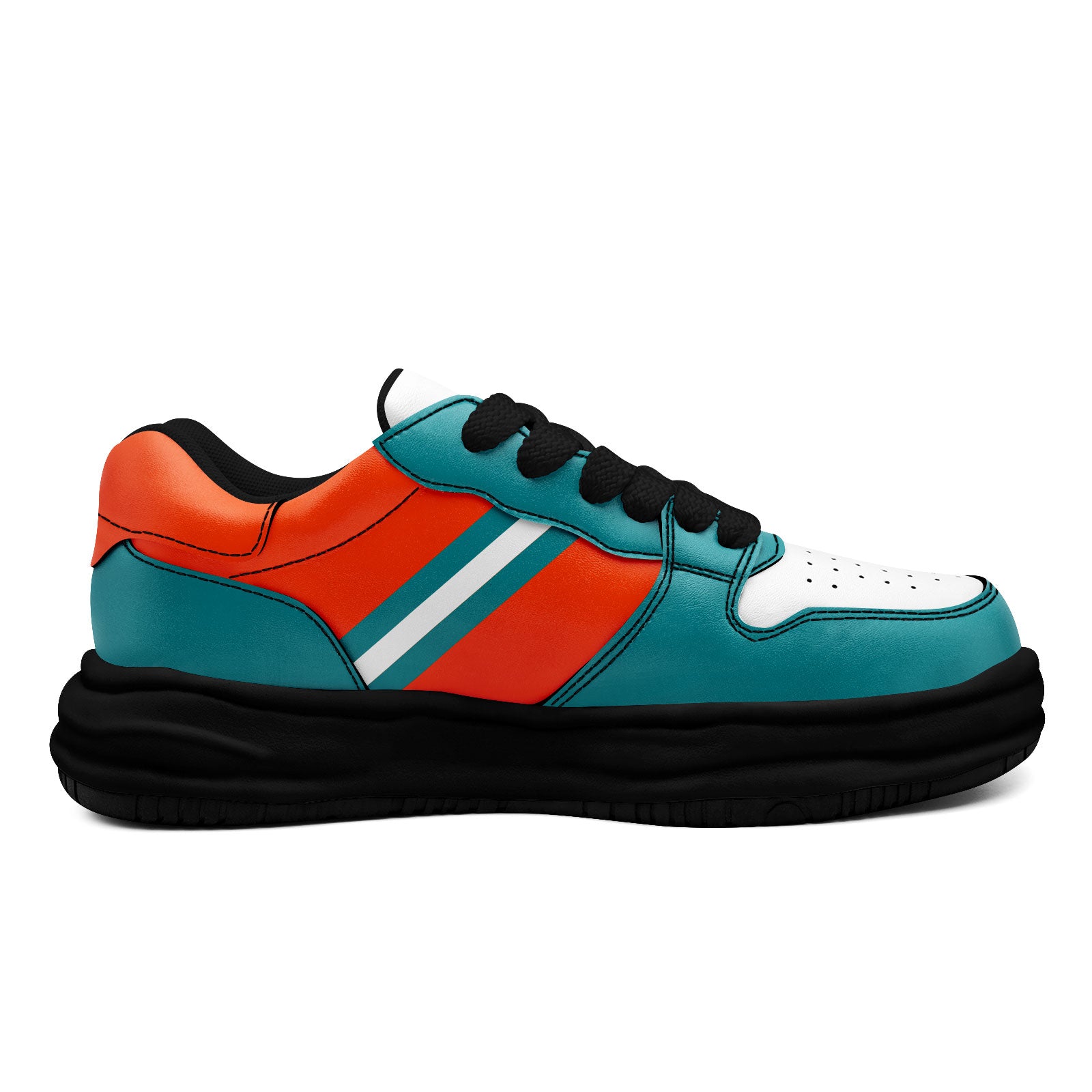 Custom Green Orange Miami Shoes Personalized Sneaker FN032-D020389-24
