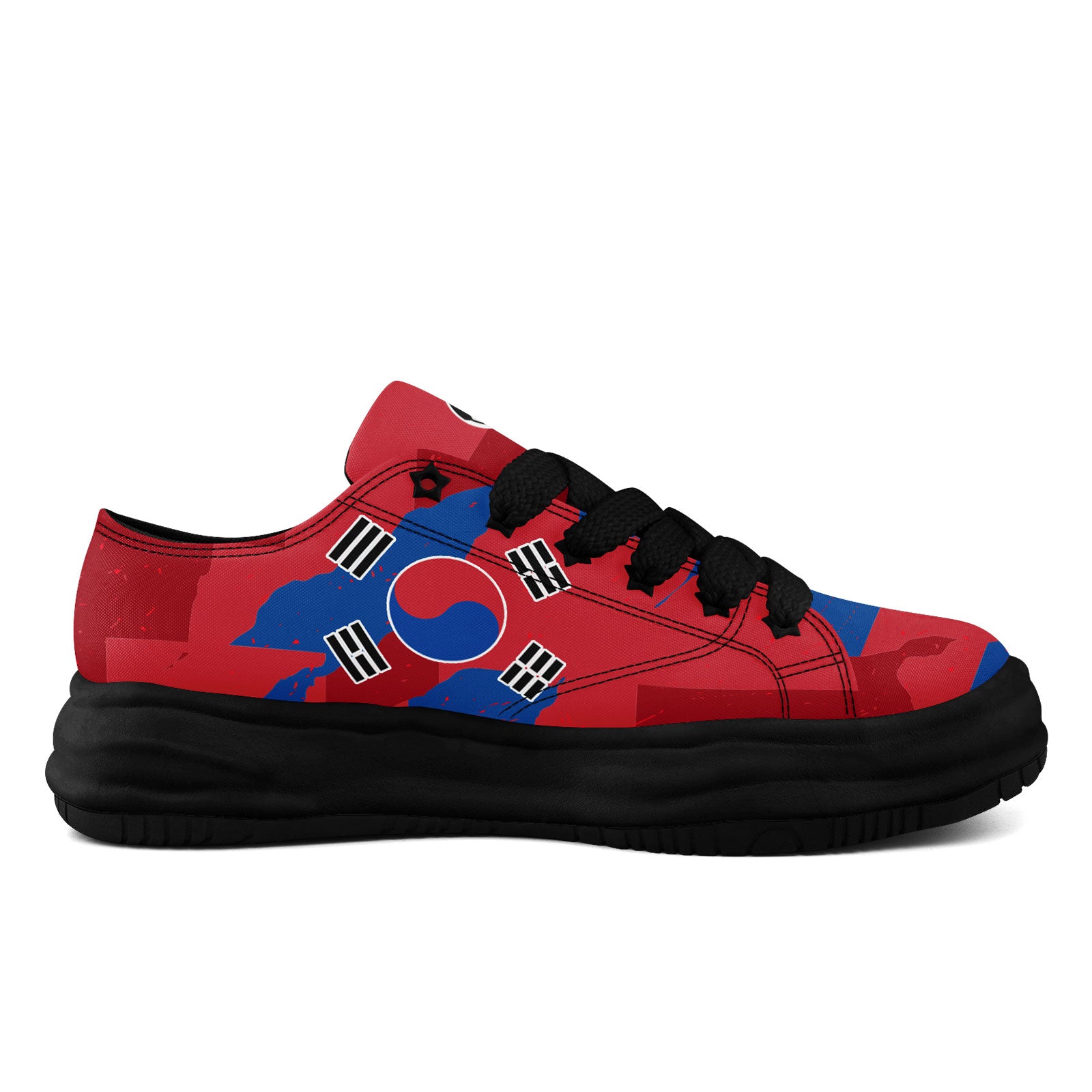 Custom South Korea 2026 World Cup Sneakers DIY Country Flag Running Shoes Lightweight Sport Shoes Gift for Football Fans Personalized Team Name and Logo FN038-F009095-1