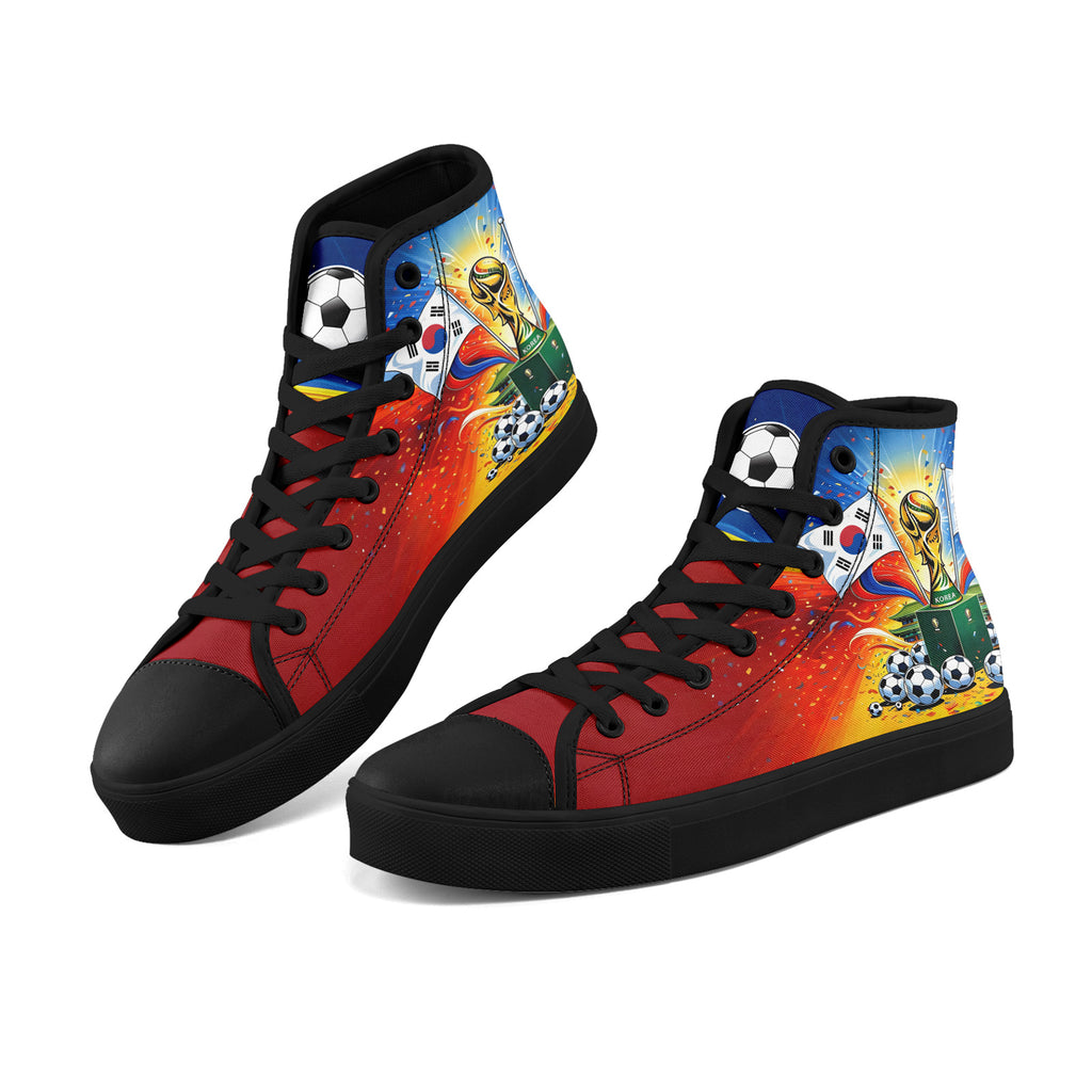 Custom South Korea 2026 World Cup Sneakers DIY Country Flag Running Shoes Lightweight Sport Shoes Gift for Football Fans Personalized Team Name and Logo FN024-F009070-4