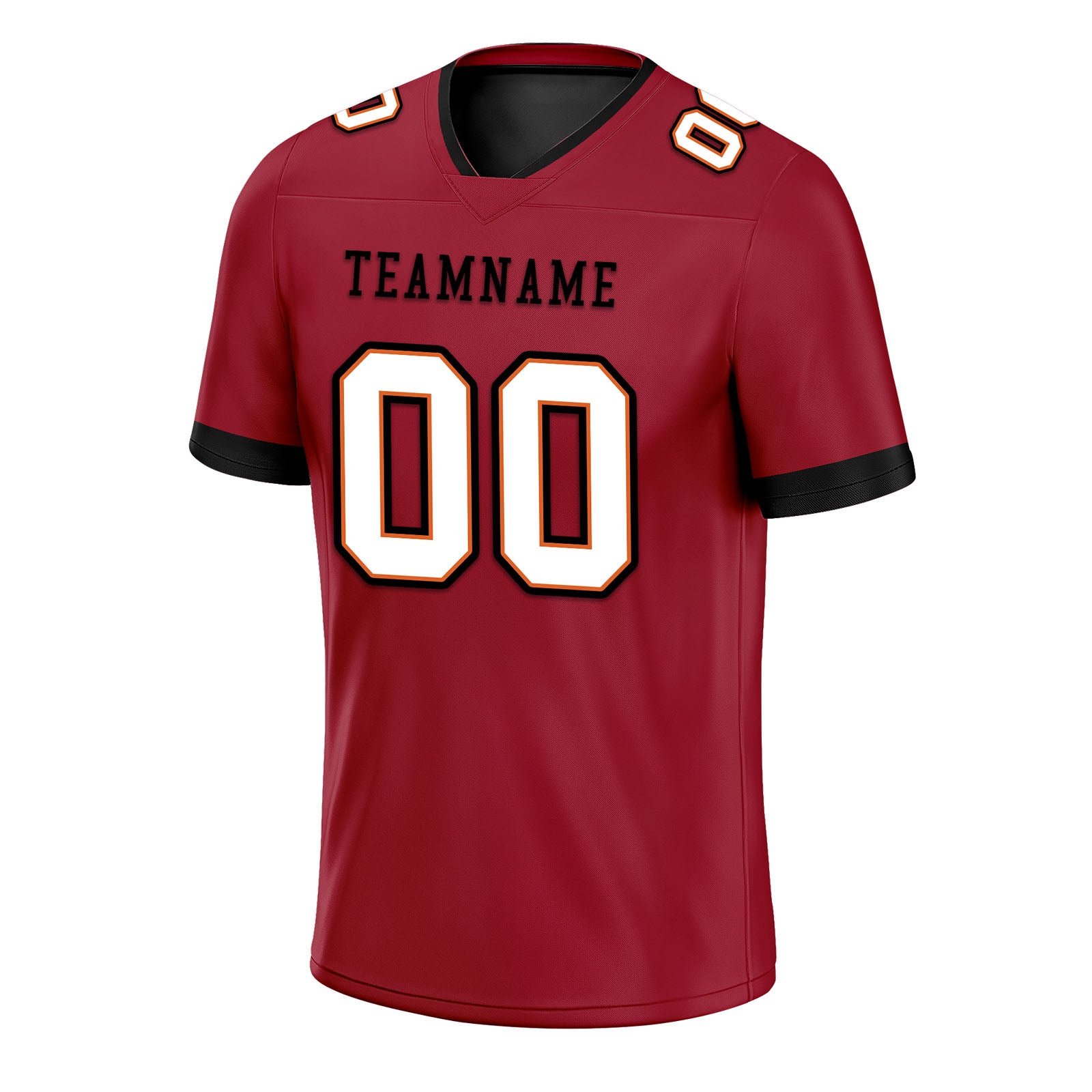 Custom Red Black White Tampa Bay Personalized Authentic Football Jersey FBJ02-E0601-8