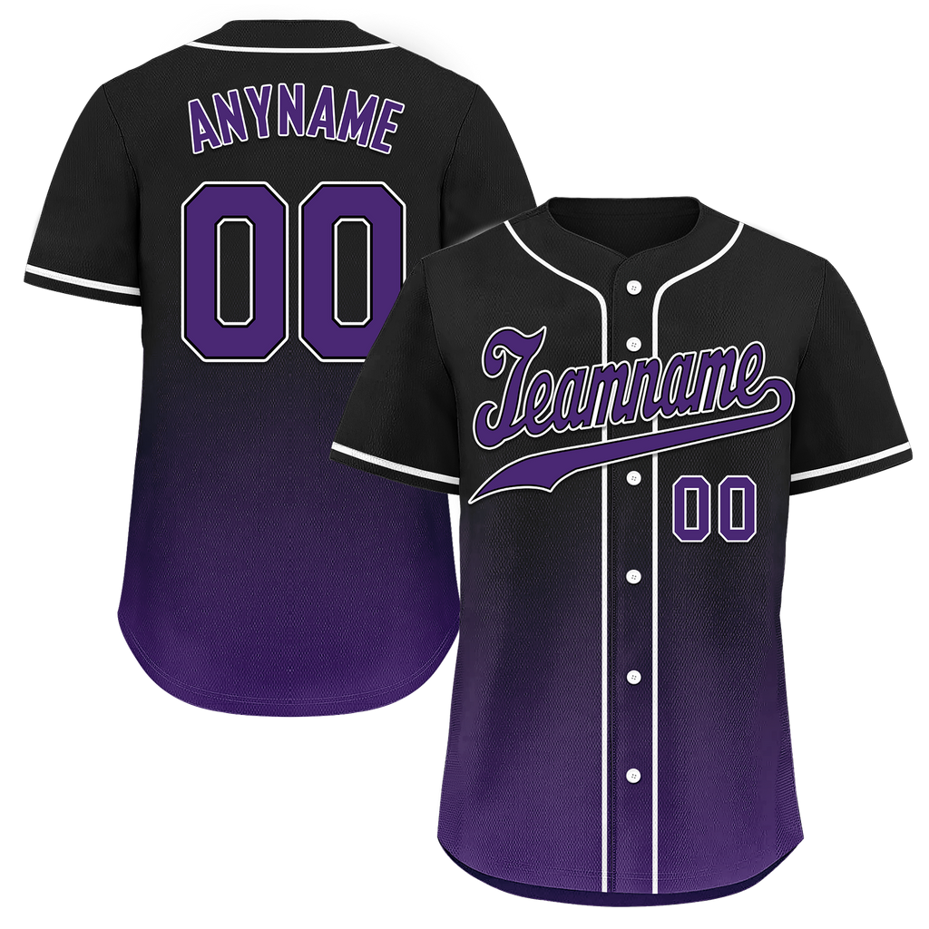 Custom Black Purple Fade Fashion Personalized Authentic Baseball Jersey BSBJ01-D0a70d0