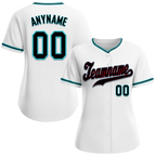 Custom White Classic Style Black Personalized Authentic Baseball Jersey BSBJ01-bd0faed