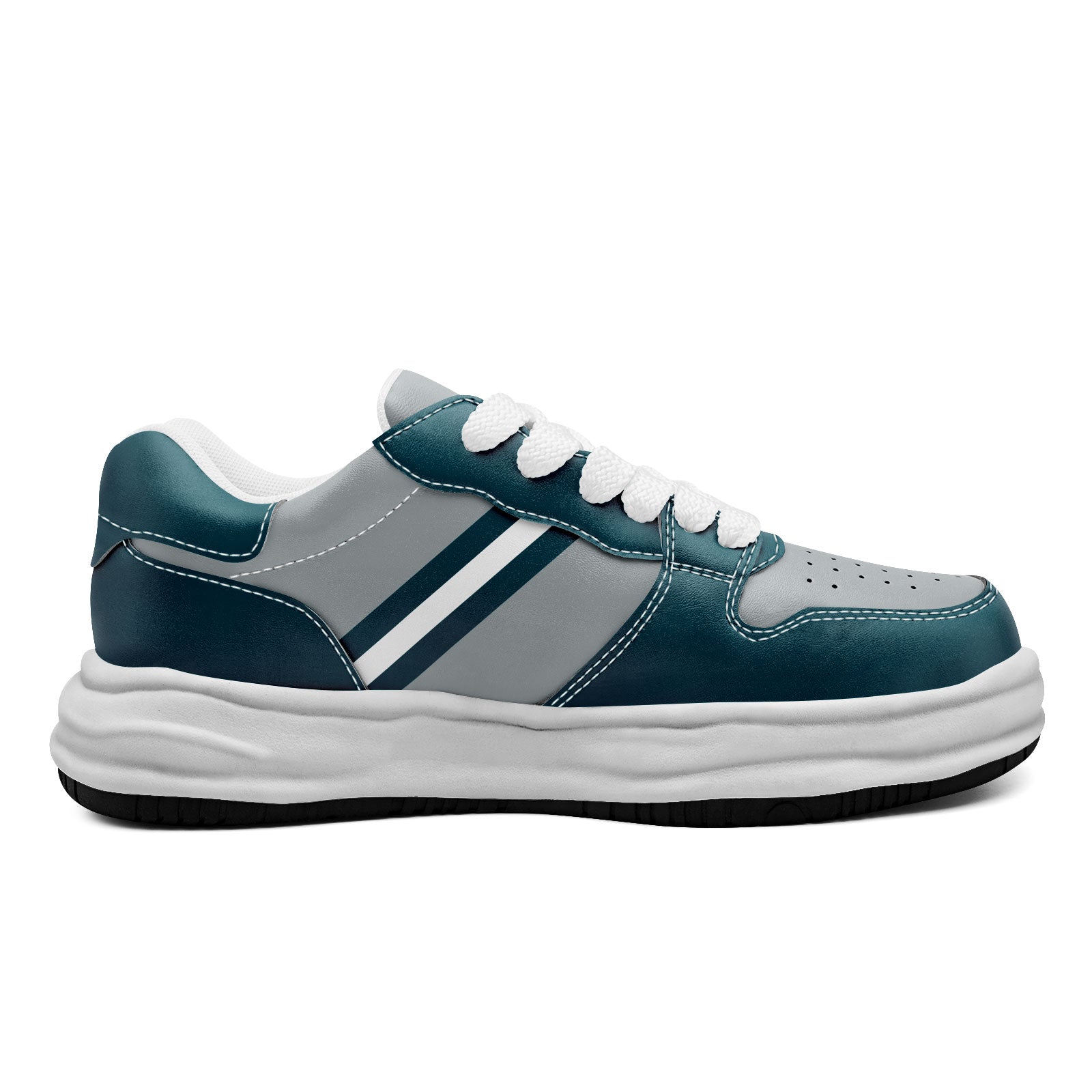 Custom Green Gray Philadelphia Shoes Personalized Sneaker FN032-D020389-23