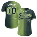 Custom Green Gradient Fashion Personalized Authentic Baseball Jersey BSBJ01-D0a708c