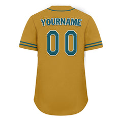 Custom Yellow Classic Style Green Personalized Authentic Baseball Jersey UN002-bd0b00d8-b