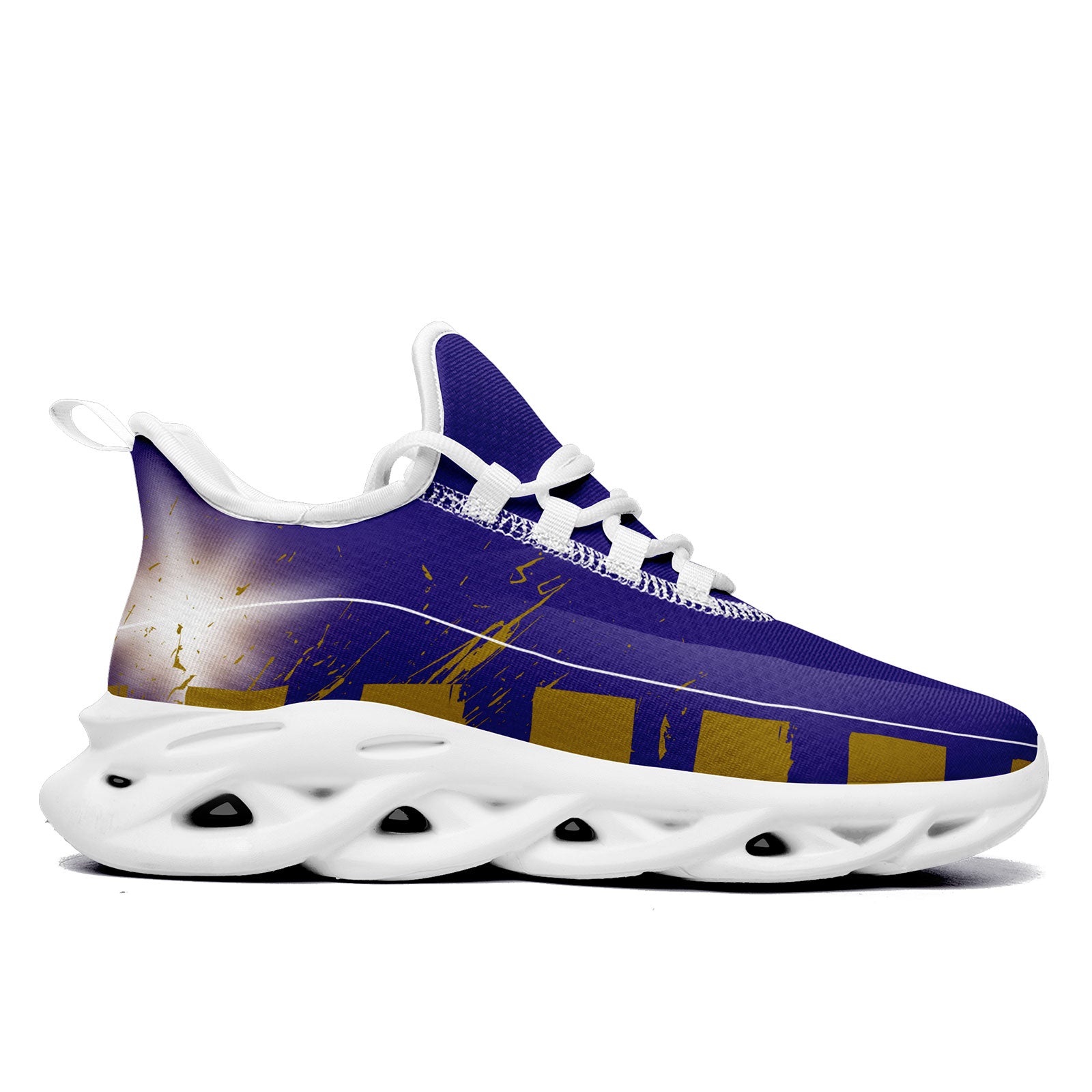 Custom Blue Yellow Baltimore MaxSoul Shoes and Hat Combo Offer Personalized Combo ZH-D020264-2