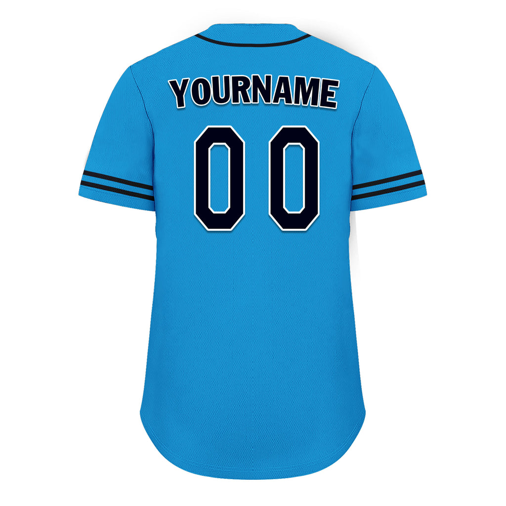 Custom Blue Classic Style Black Personalized Authentic Baseball Jersey UN002-bd0b00d8-bc