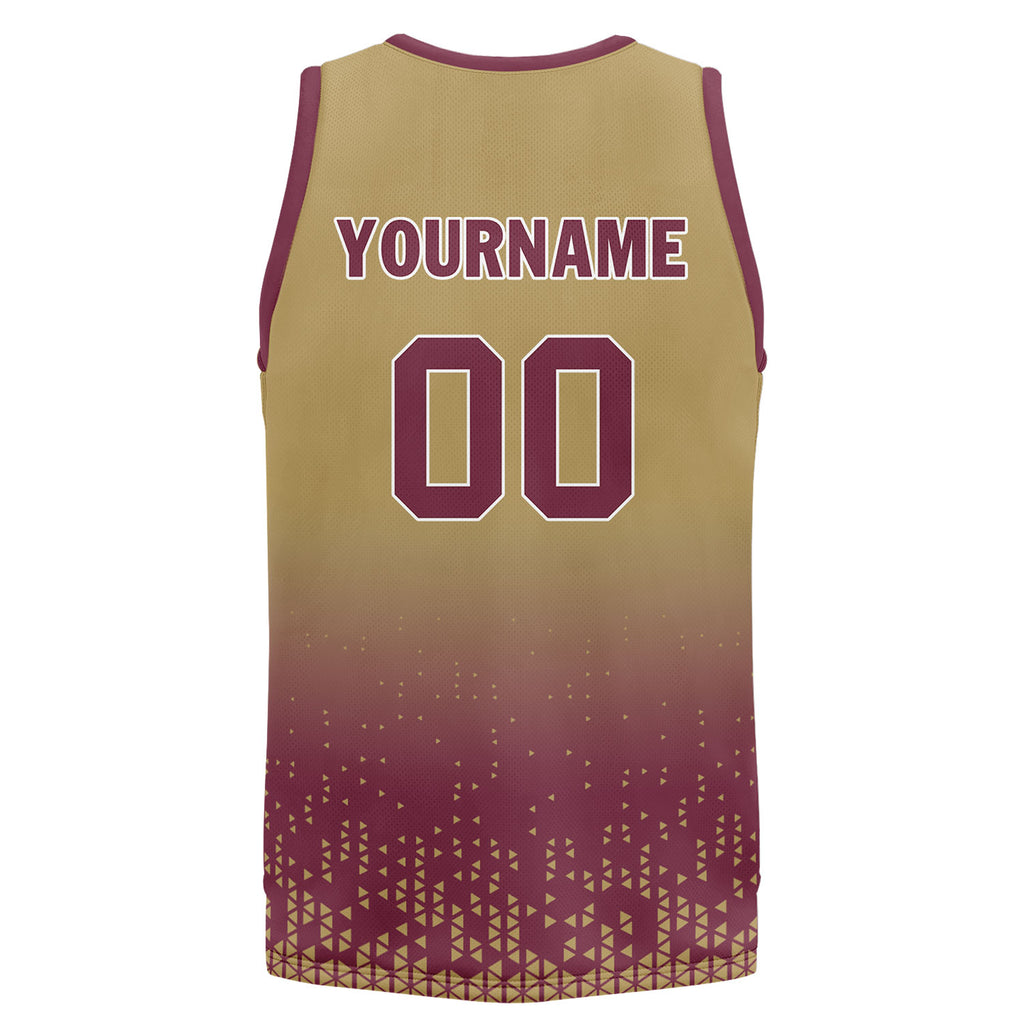 Custom Yellow Red Fade Fashion Sports Uniform Basketball Jersey BBJ01-D020102-5