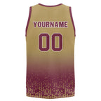 Custom Yellow Red Fade Fashion Sports Uniform Basketball Jersey BBJ01-D020102-5