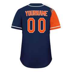 Custom Blue Orange Classic Style Personalized Authentic Baseball Jersey UN002-D0b0a00-a0