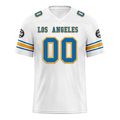 Custom White Los Angeles Personalized Authentic Football Jersey FBJ02-D020256-22