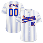 Custom White Classic Style Blue Personalized Authentic Baseball Jersey BSBJ01-bd0fac8