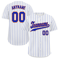 Custom White Classic Style Blue Personalized Authentic Baseball Jersey BSBJ01-bd0fac8