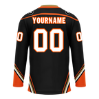 Custom Black Orange Personalized Hockey Jersey HCKJ01-D0a70d8