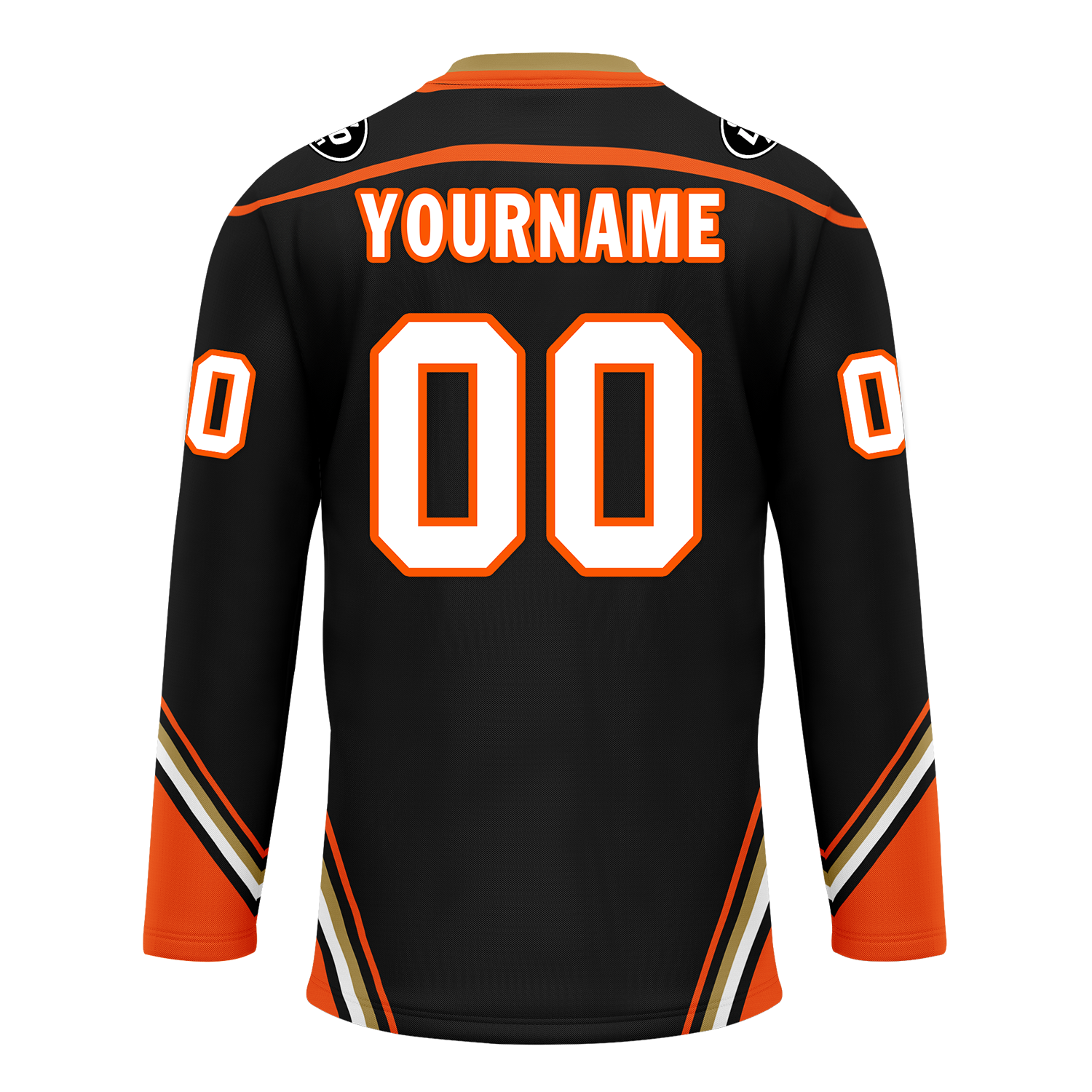 Custom Black Orange Personalized Hockey Jersey HCKJ01-D0a70d8
