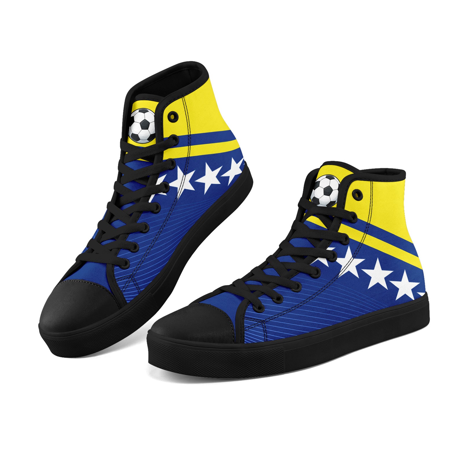 Custom Curaçao 2026 World Cup Sneakers DIY Country Flag Running Shoes Lightweight Sport Shoes Gift for Football Fans Personalized Team Name and Logo FN024-F009098-5