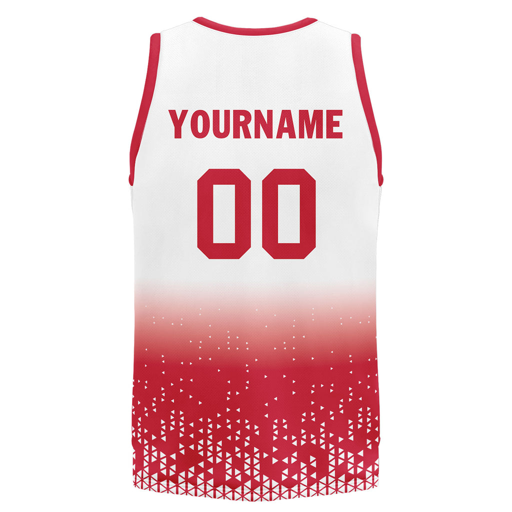 Custom White Red Fade Fashion Sports Uniform Basketball Jersey BBJ01-D020102-8