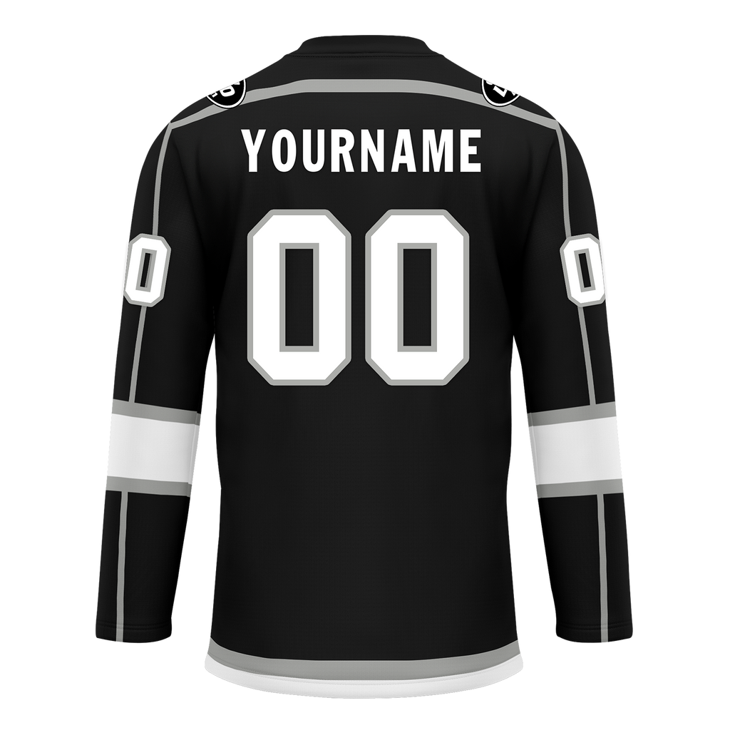 Custom Black White Personalized Hockey Jersey HCKJ01-D0a70e8