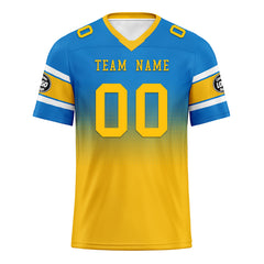 Custom Blue Yellow Los Angeles Football Jersey and Hat Combo Offer Personalized Combo ZH-D020326-22