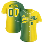 Custom Green Yellow Gradient Fashion Personalized Authentic Baseball Jersey BSBJ01-D0a707d