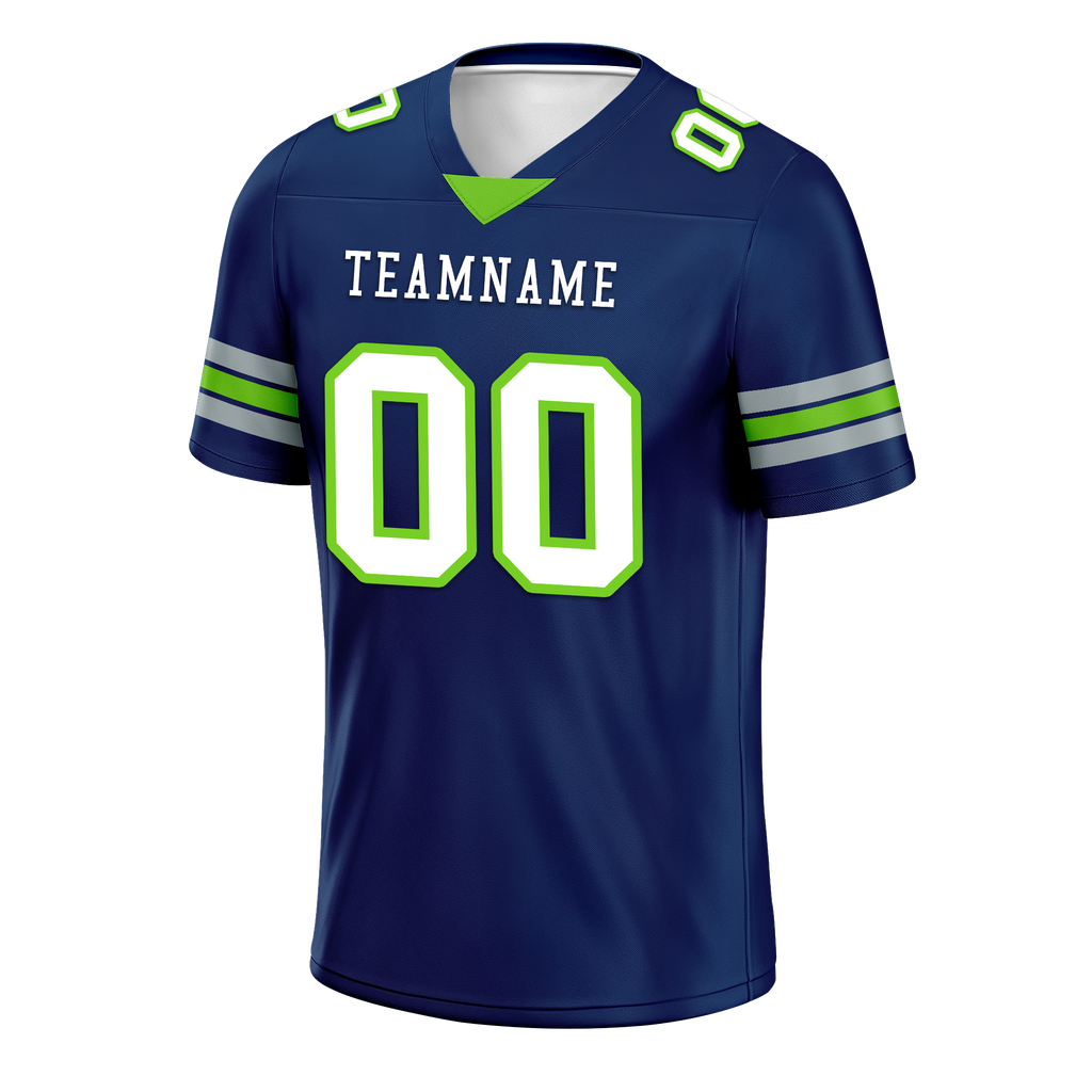 Custom Blue Classic Style Personalized Authentic Football Jersey FBJ02-bd0a70ad