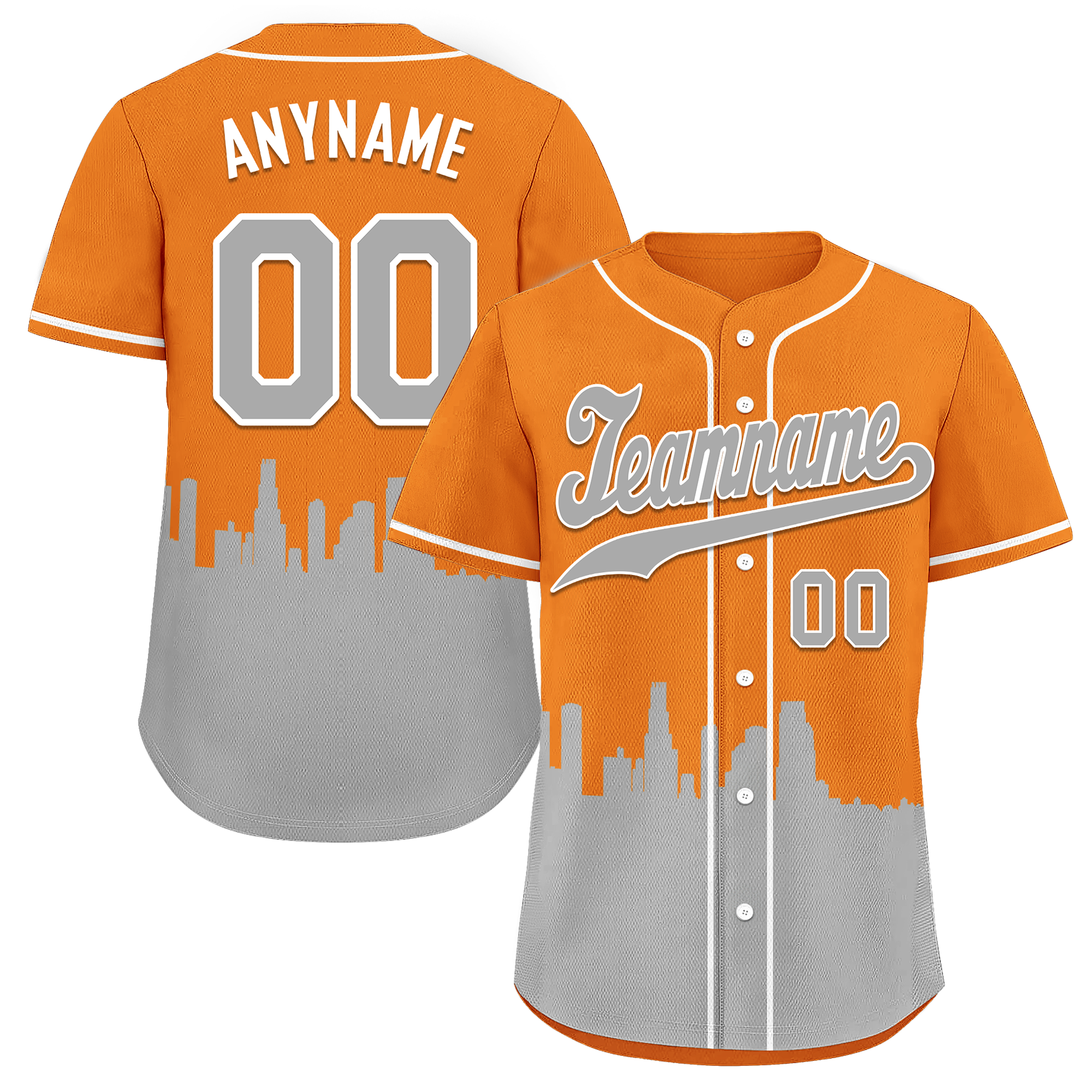 Custom Orange Gray City Edition Personalized Authentic Baseball Jersey BSBJ01-D017131
