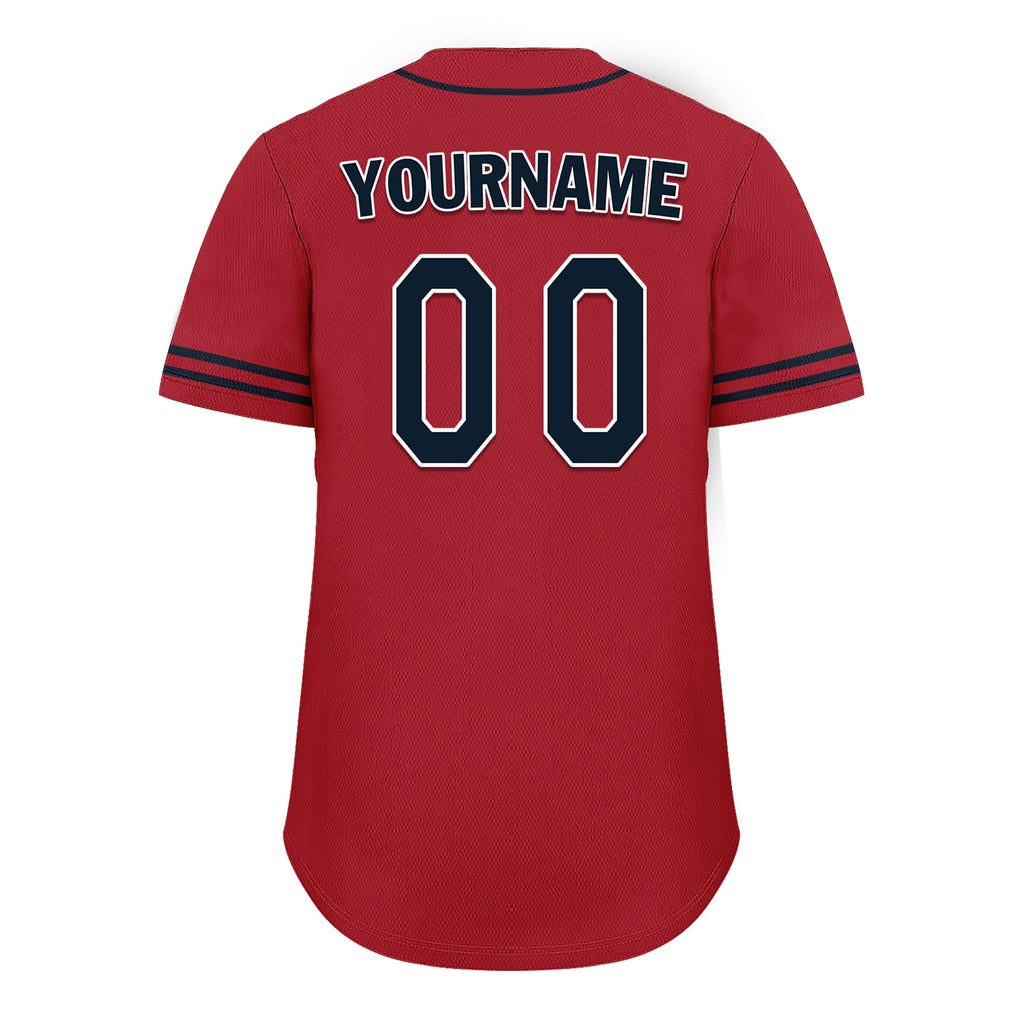 Custom Red Classic Style Black Personalized Authentic Baseball Jersey UN002-bd0b00d8-f