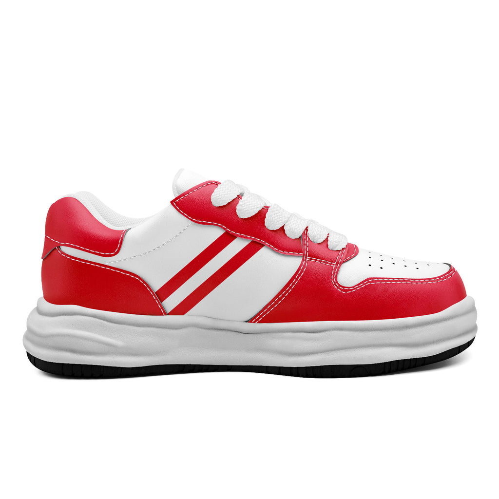 Custom Red White Kansas City Shoes Personalized Sneaker FN032-D020389-18