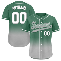 Custom Green Grey Fade Fashion Personalized Authentic Baseball Jersey BSBJ01-D0a70c9