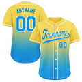 Custom Yellow Blue Fade Fashion Personalized Authentic Baseball Jersey BSBJ01-D0a70fc