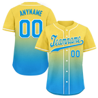Custom Yellow Blue Fade Fashion Personalized Authentic Baseball Jersey BSBJ01-D0a70fc