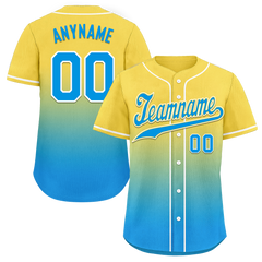 Custom Yellow Blue Fade Fashion Personalized Authentic Baseball Jersey BSBJ01-D0a70fc