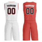 Custom White Red Classic Style Reversible Basketball Uniform Personalized Ordinary BBJR-D017037